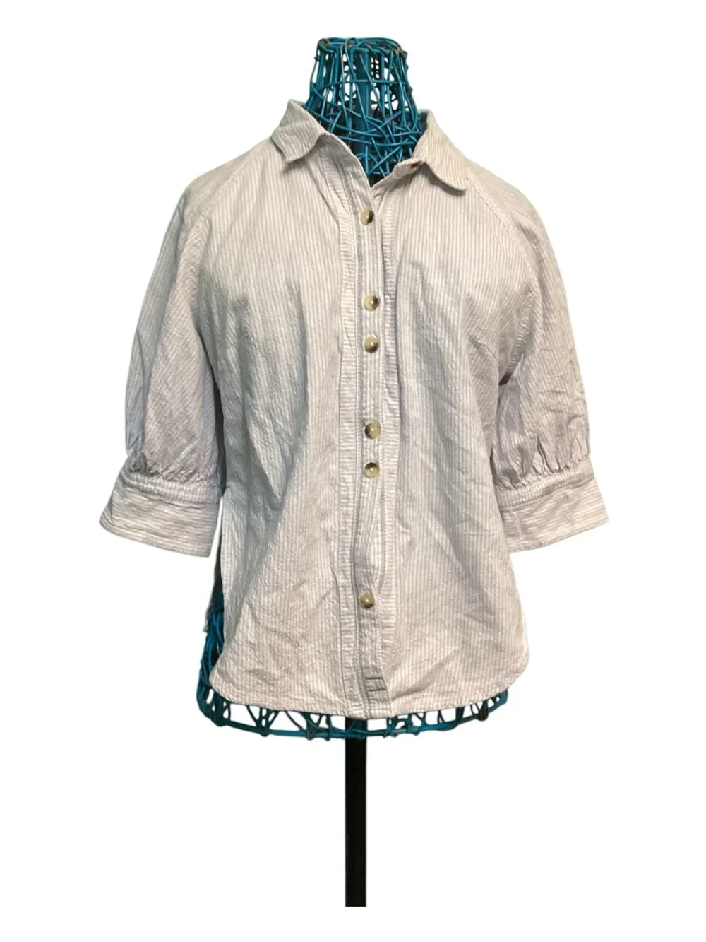 Ellie Stripe Button-Up Shirt